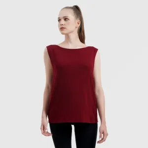 Fraction Sleek Tank (Maroon)