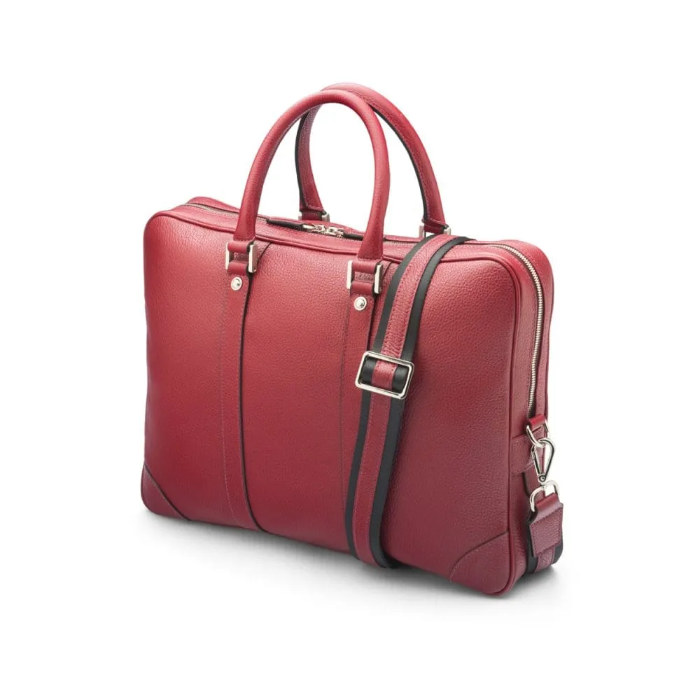 Gainsborough Leather 15" Laptop Bag - Burgundy