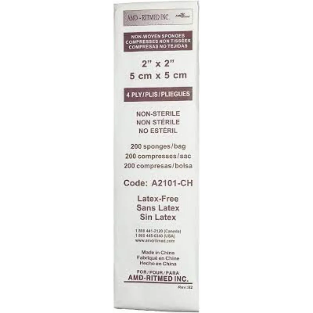 GAUZE NON-WOVEN 2X2 4 PLY
