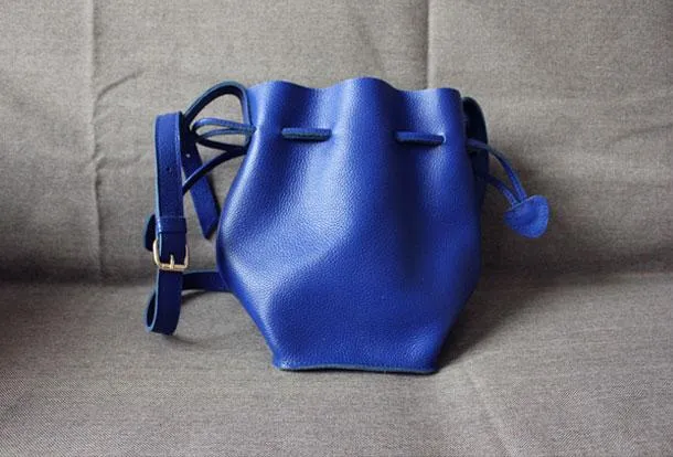 Genuine Leather Bucket Bag Shoulder Bag Crossbody Bag Handbag Purse For Women