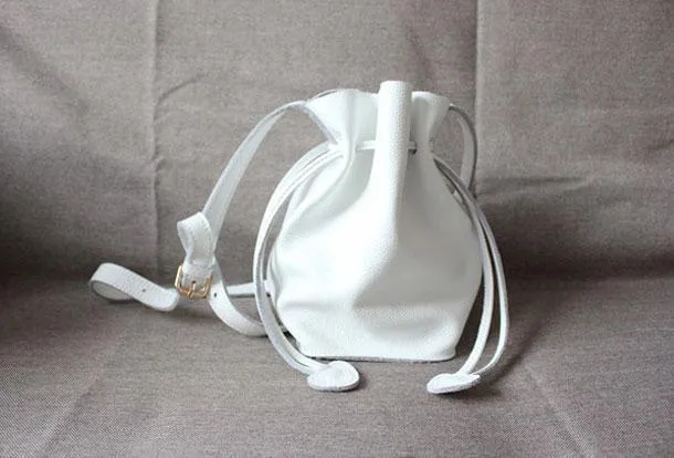 Genuine Leather Bucket Bag Shoulder Bag Crossbody Bag Handbag Purse For Women