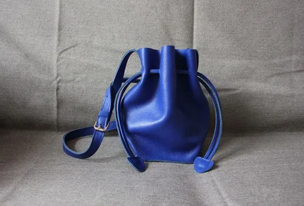 Genuine Leather Bucket Bag Shoulder Bag Crossbody Bag Handbag Purse For Women