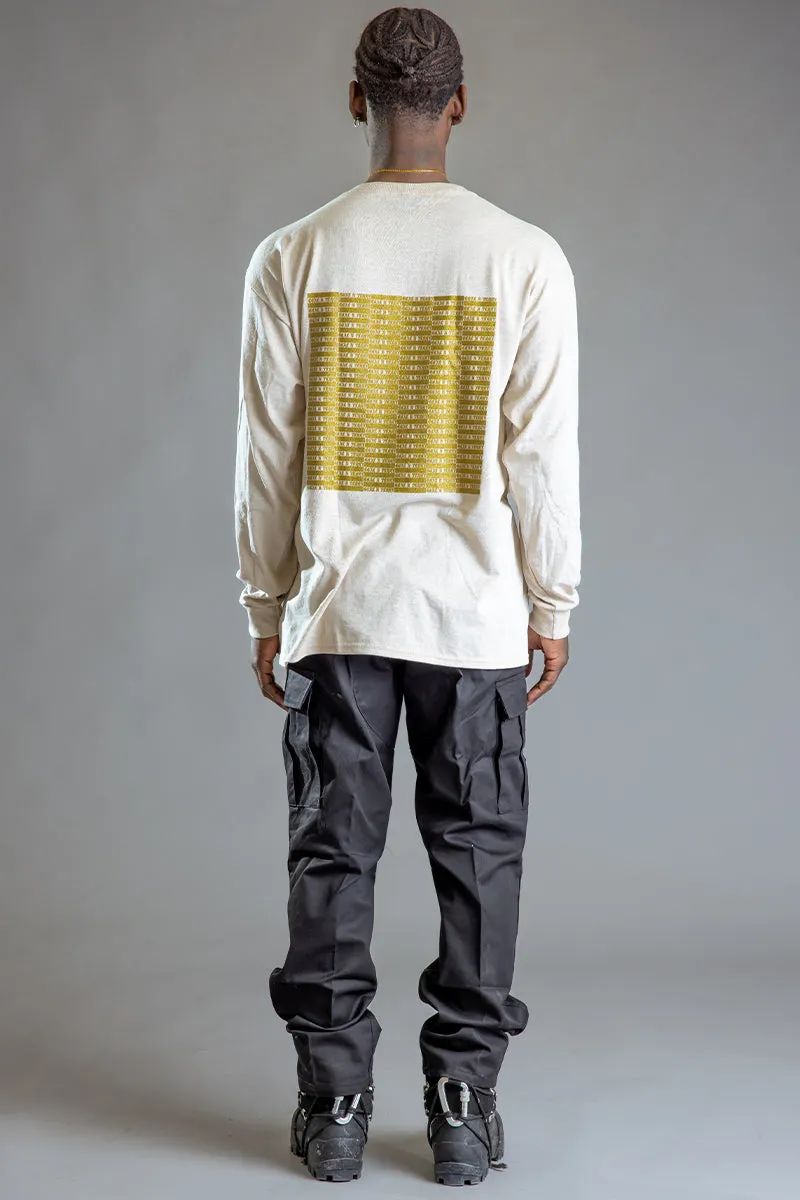 GUYS SAND N GOLD FULL CHECKER LONG SLEEVE TEE