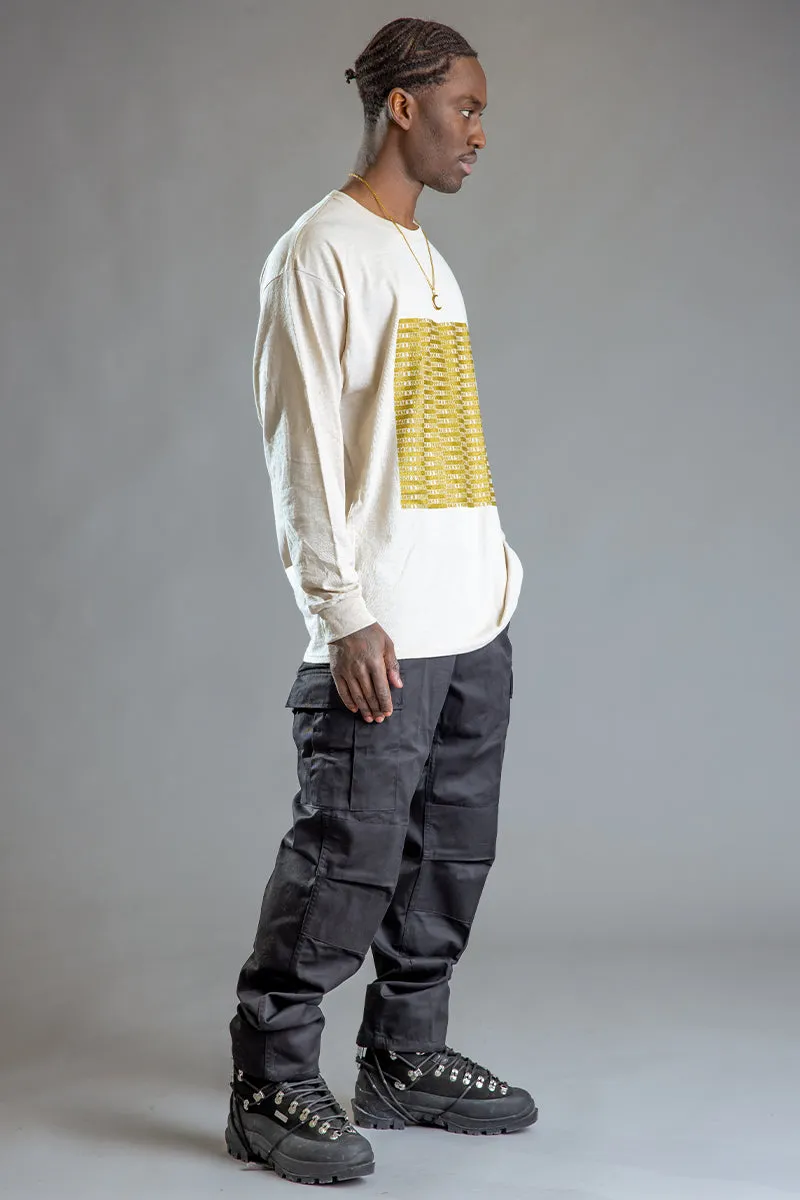 GUYS SAND N GOLD FULL CHECKER LONG SLEEVE TEE