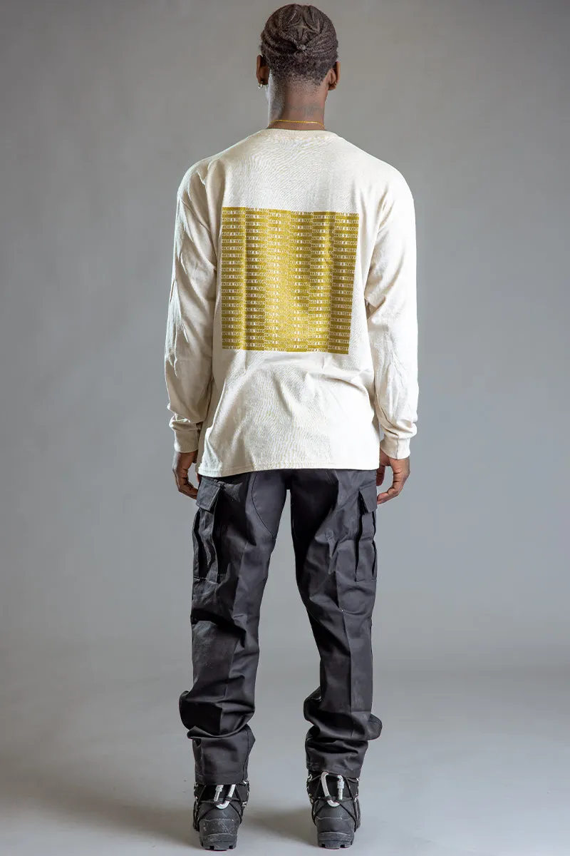 GUYS SAND N GOLD FULL CHECKER LONG SLEEVE TEE