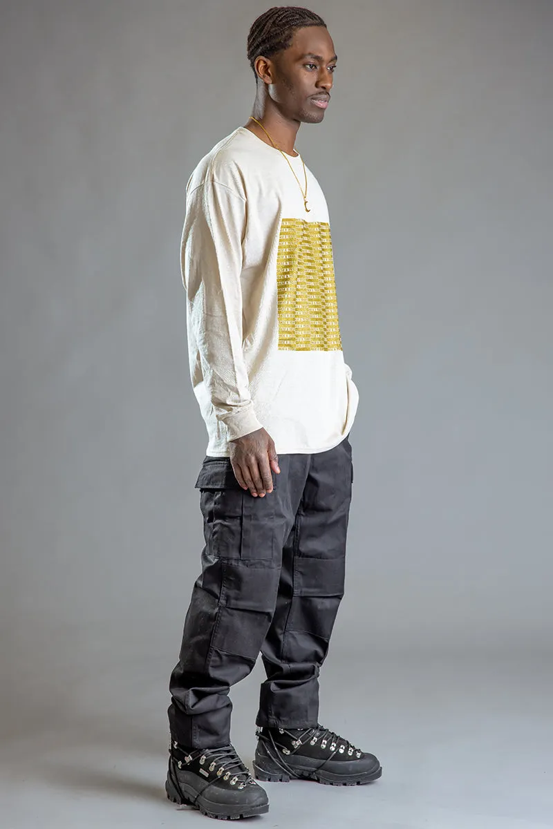 GUYS SAND N GOLD FULL CHECKER LONG SLEEVE TEE