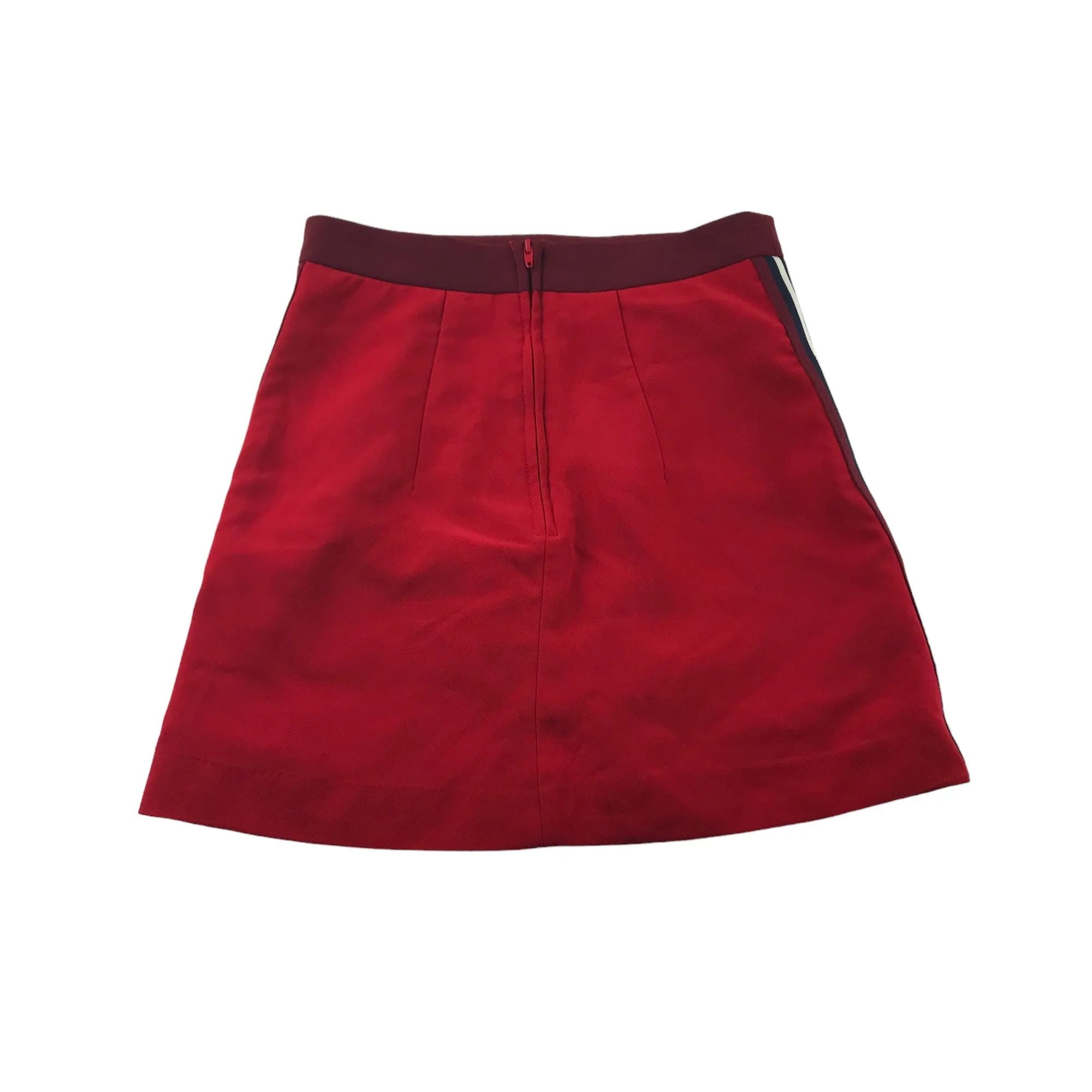 H&M Skirt  Size Adult XS Red A-Line with Side Stripes