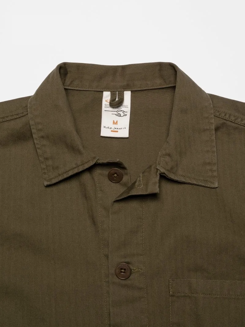 ID24561 Nudie Olive Buddy Chore Jacket