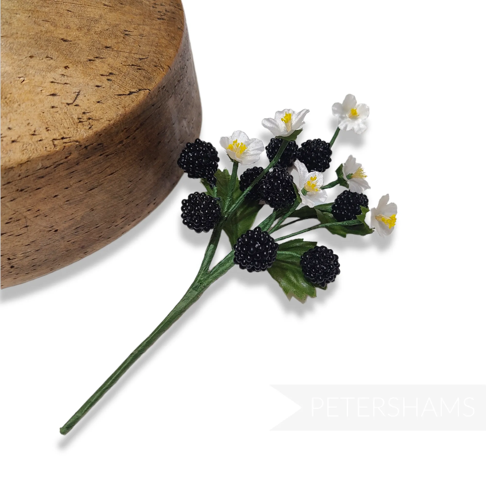 'Issac' Vintage Blackberry & Blossom Millinery Hat Mount