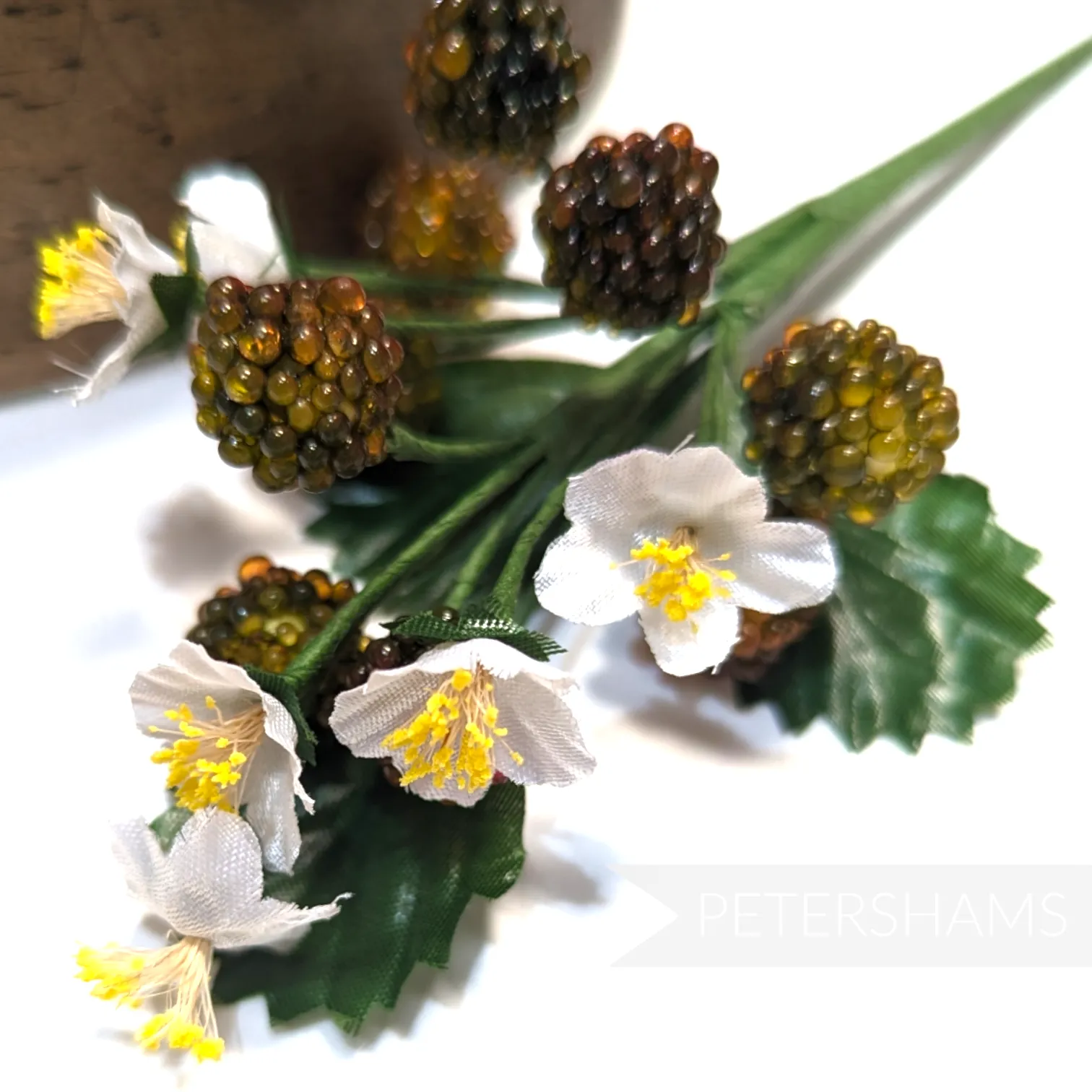 'Issac' Vintage Blackberry & Blossom Millinery Hat Mount