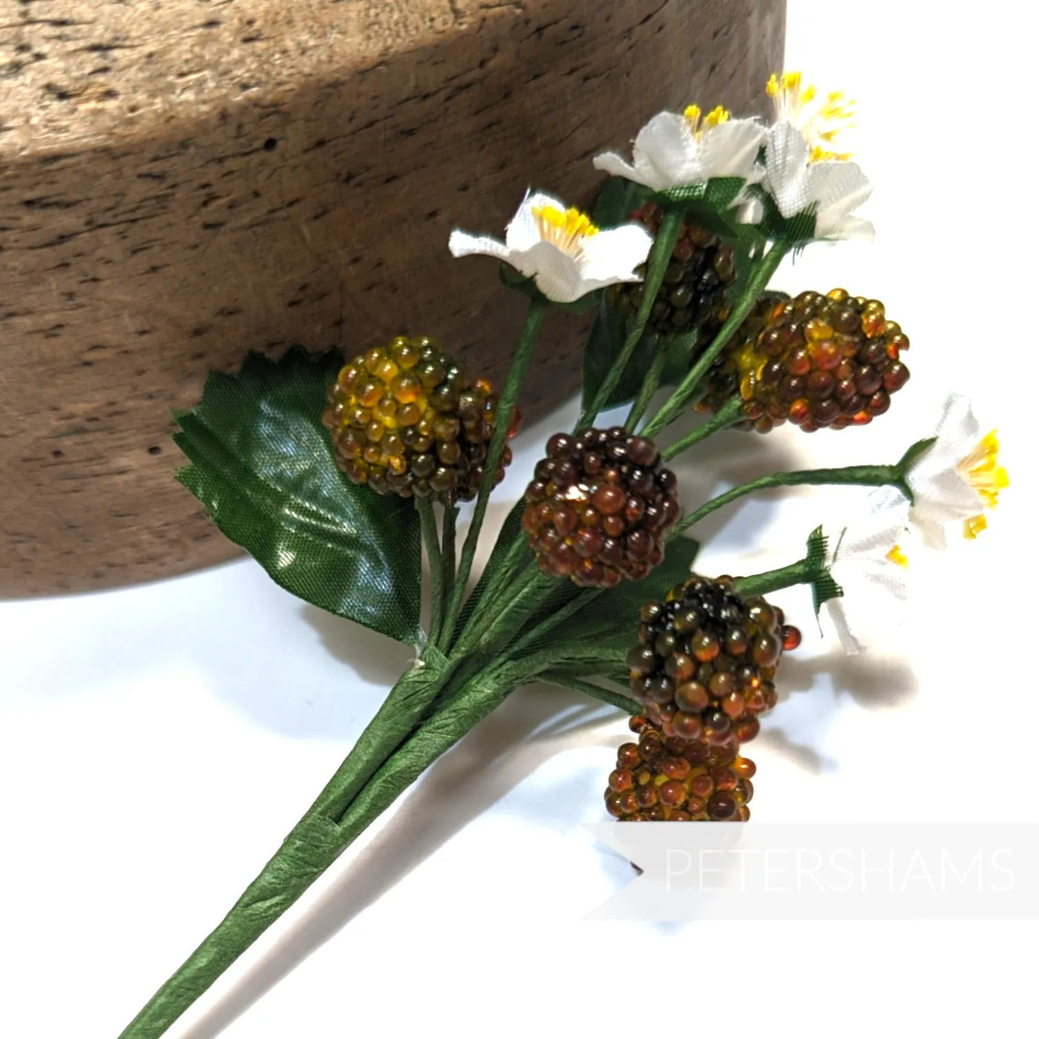 'Issac' Vintage Blackberry & Blossom Millinery Hat Mount