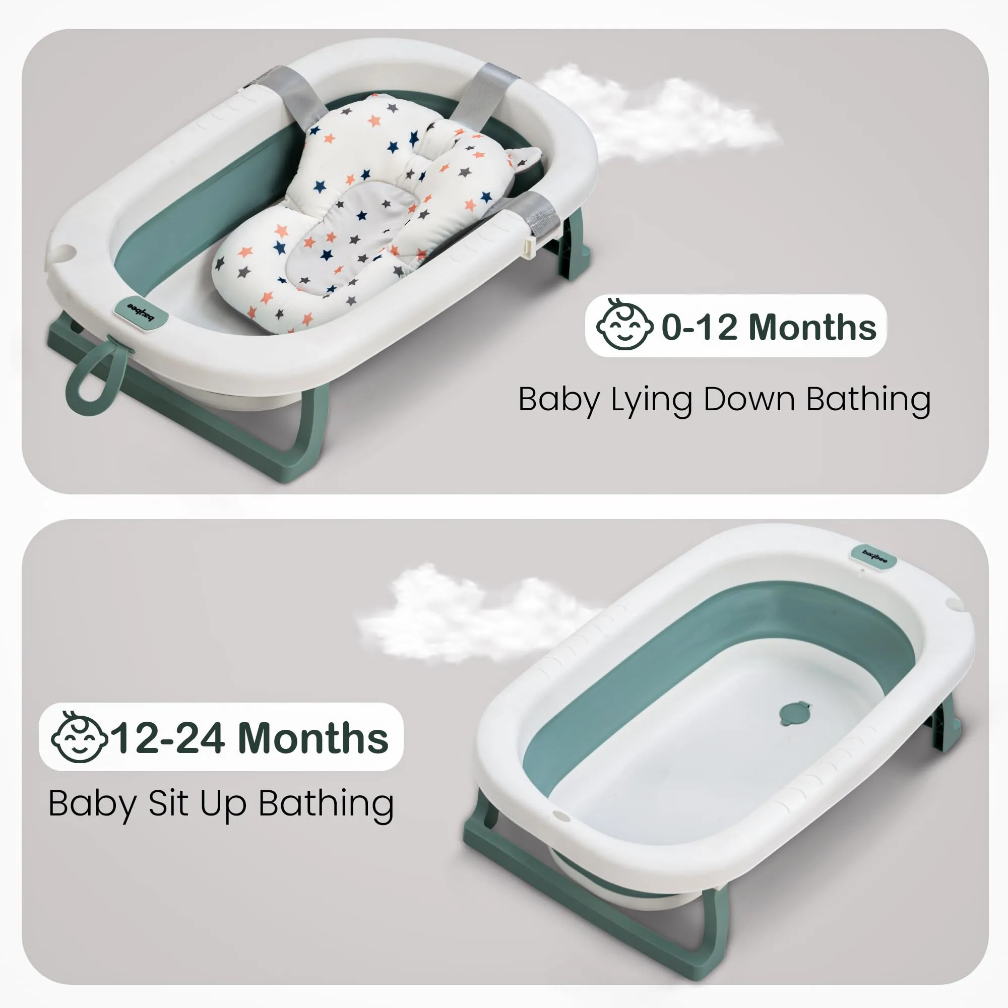 Jolly Pro Foldable Baby Bath Tub for Baby Mini Swimming Pool for Kids