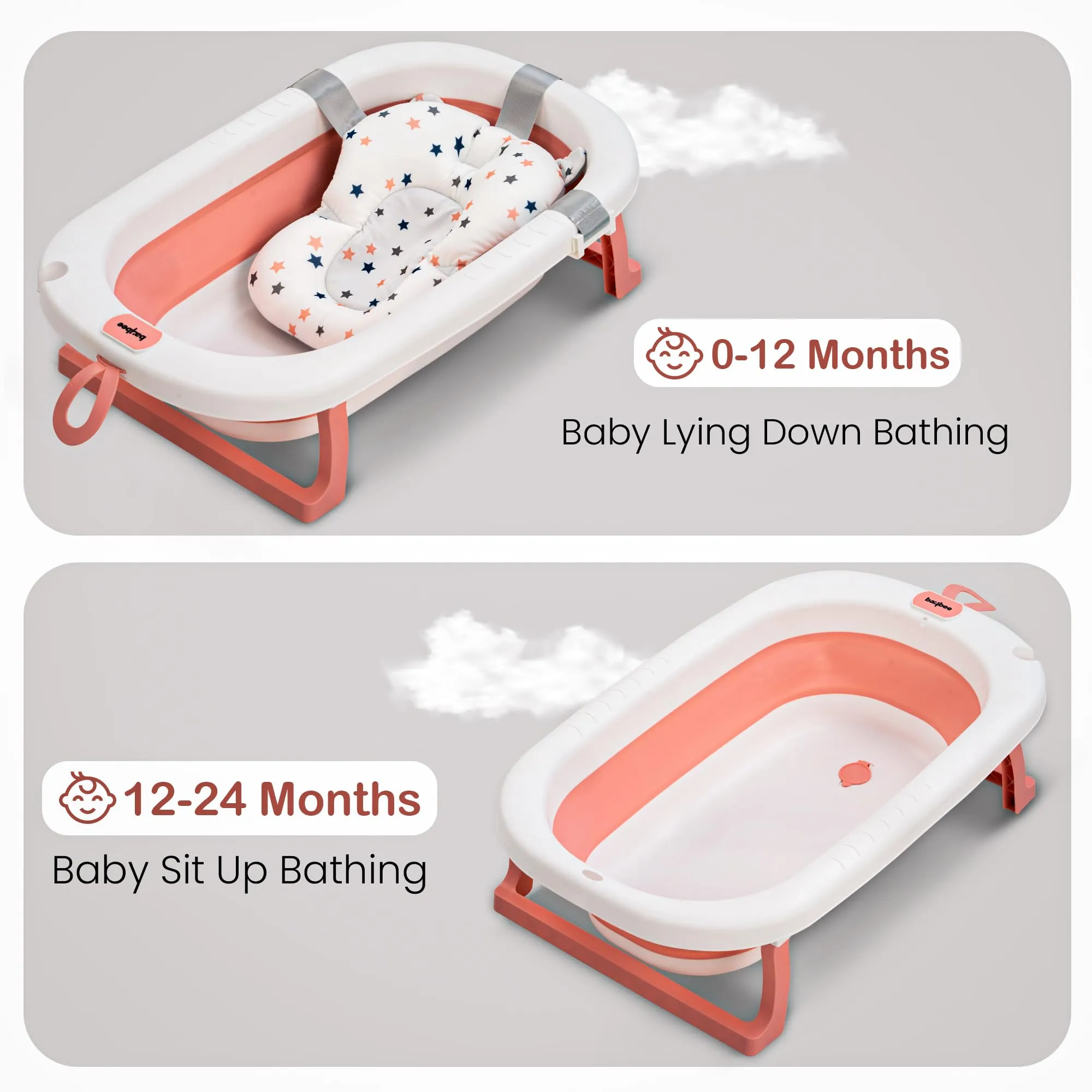 Jolly Pro Foldable Baby Bath Tub for Baby Mini Swimming Pool for Kids