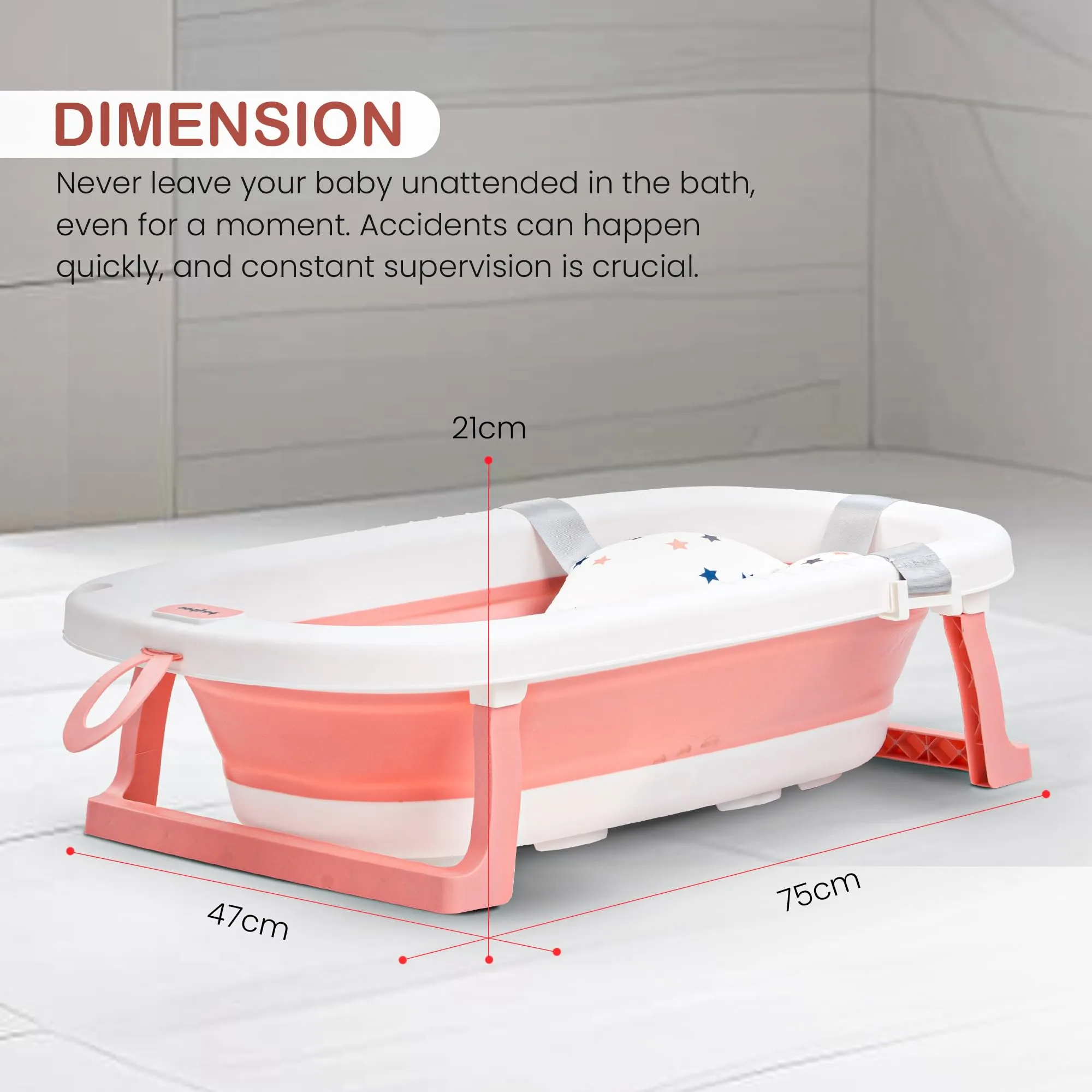 Jolly Pro Foldable Baby Bath Tub for Baby Mini Swimming Pool for Kids