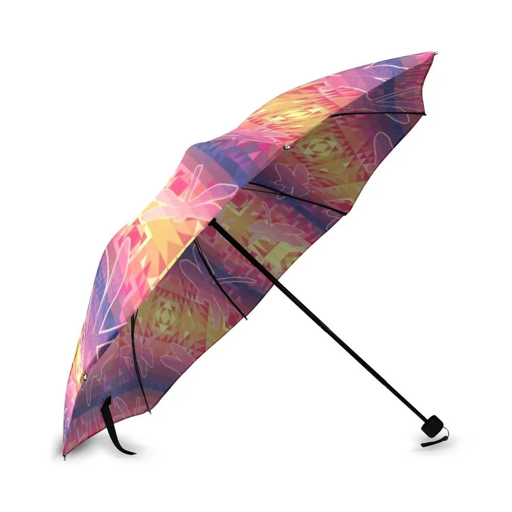 Kaleidoscope Dragonfly Foldable Umbrella