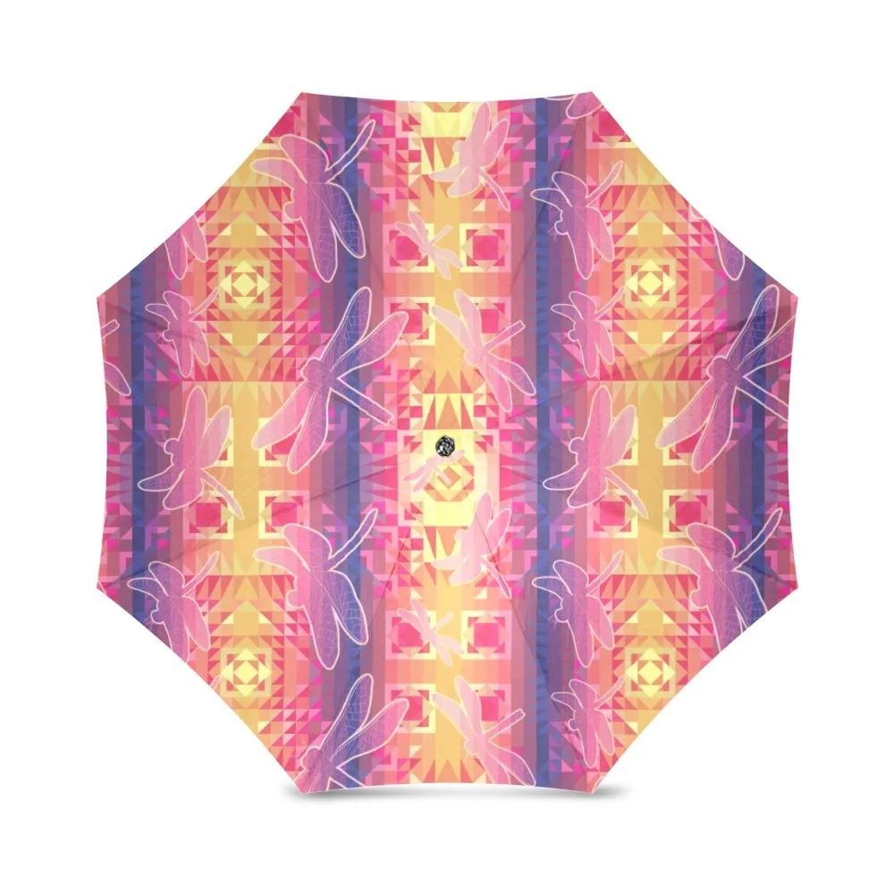 Kaleidoscope Dragonfly Foldable Umbrella