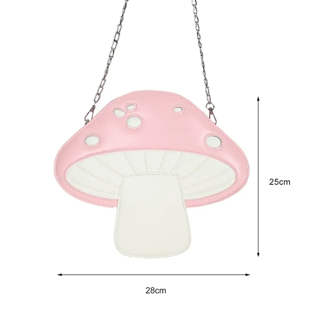 Kawaii Pink Mushroom Crossbody Bag