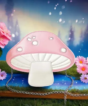 Kawaii Pink Mushroom Crossbody Bag
