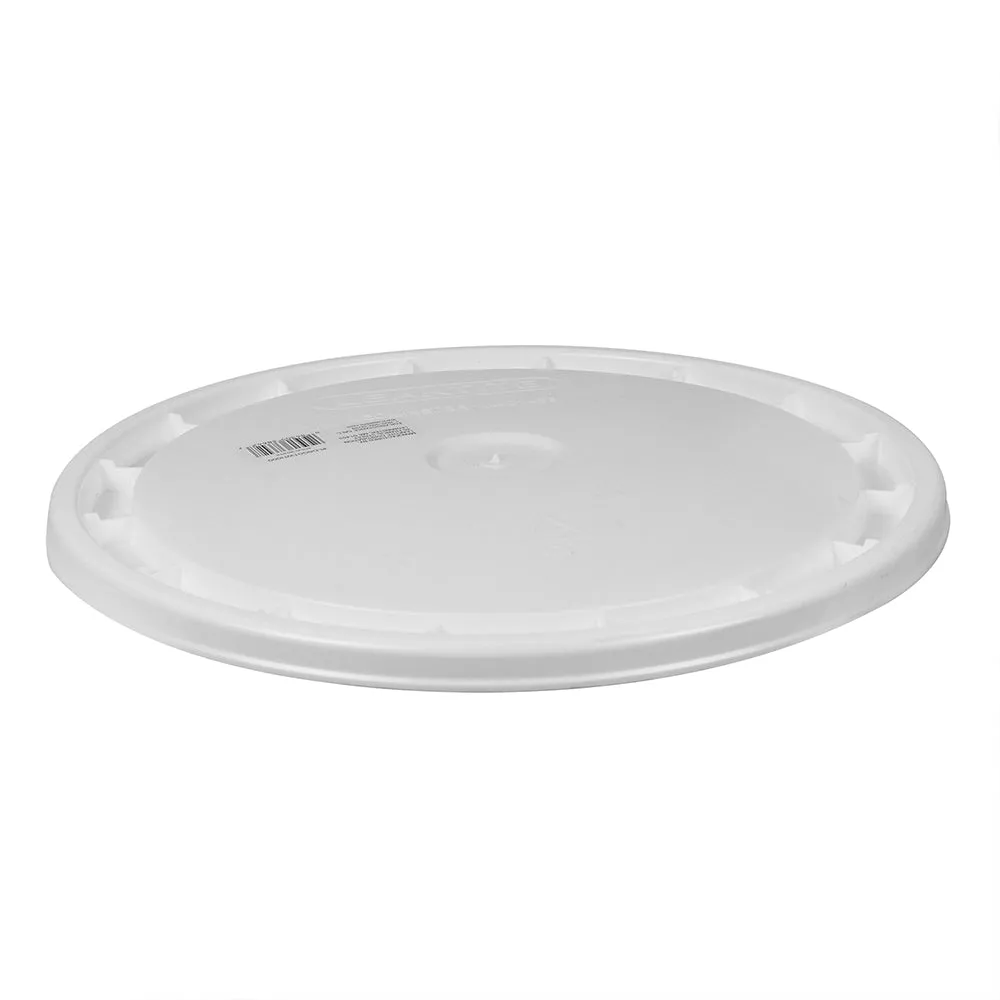 Leaktite Universal Plastic Bucket Lid For 5-Gallon Buckets Snap-On 12-In White