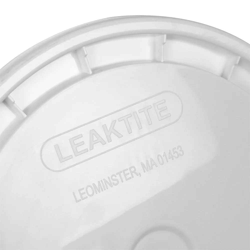 Leaktite Universal Plastic Bucket Lid For 5-Gallon Buckets Snap-On 12-In White