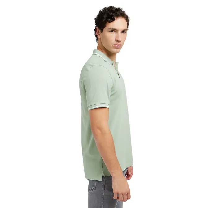 Lee polo manica corta da uomo in cotone pique 112349953 verde salvia