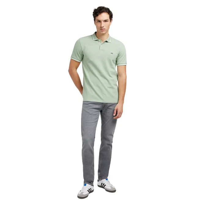 Lee polo manica corta da uomo in cotone pique 112349953 verde salvia