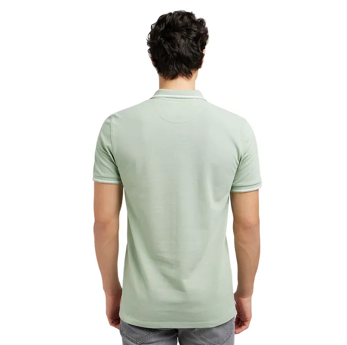 Lee polo manica corta da uomo in cotone pique 112349953 verde salvia