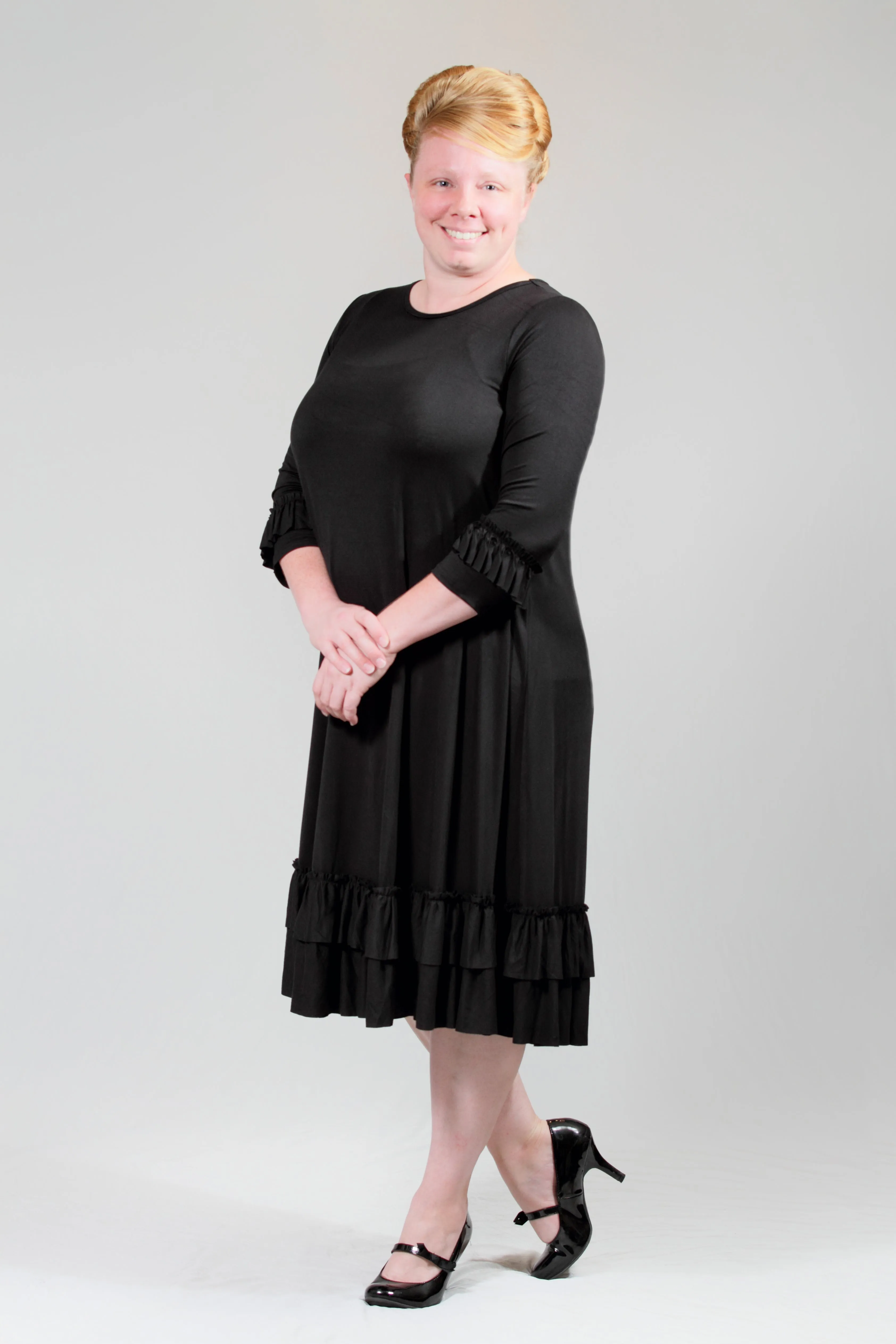 Lotsa Ruffles Midi Dress