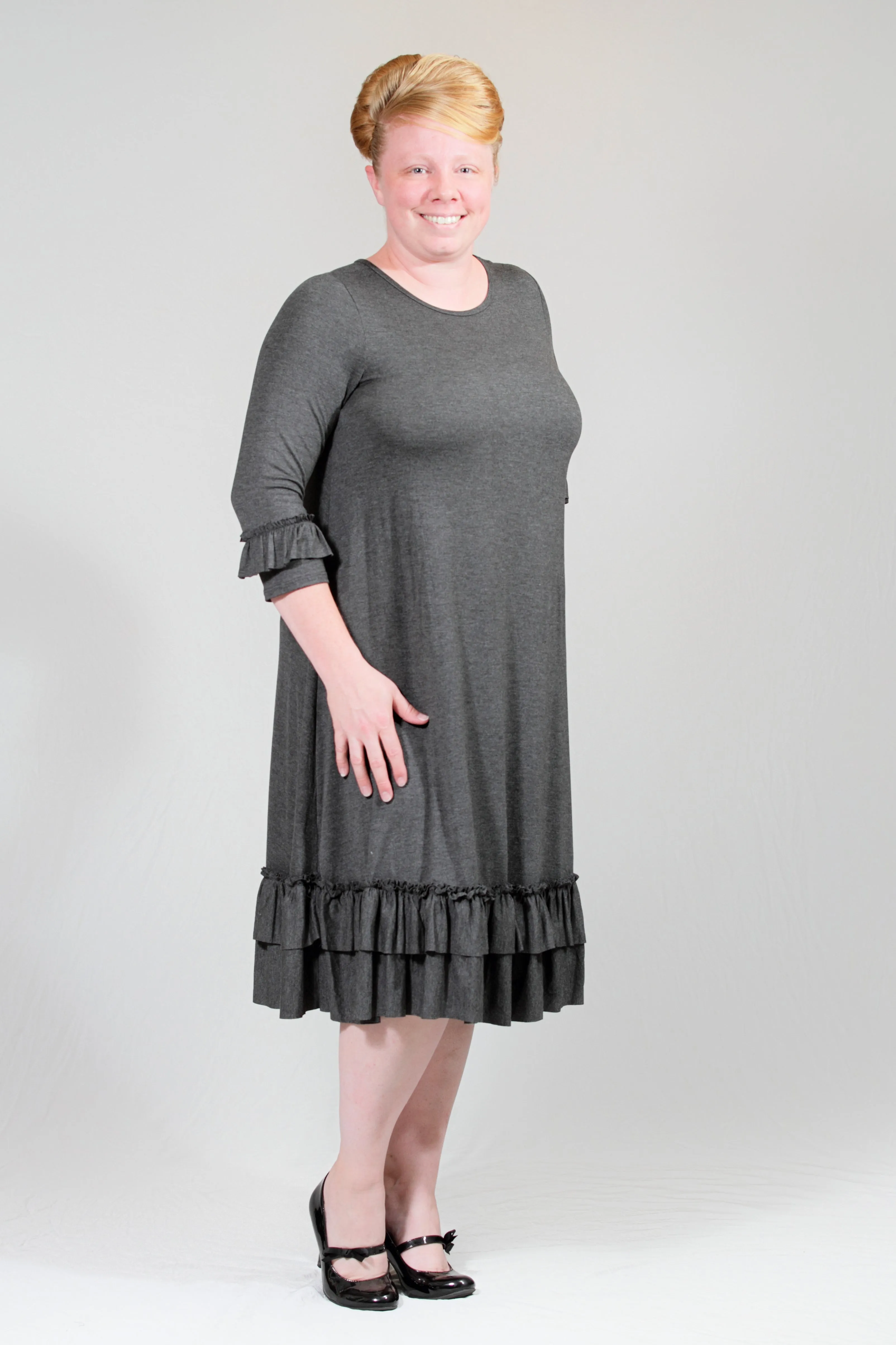 Lotsa Ruffles Midi Dress