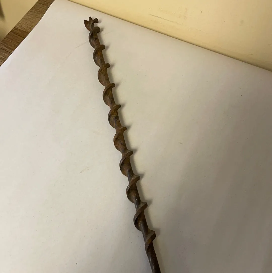 €<a* Vintage Tools 29.5” Long 1” Hand Drill Auger Bit Brace
