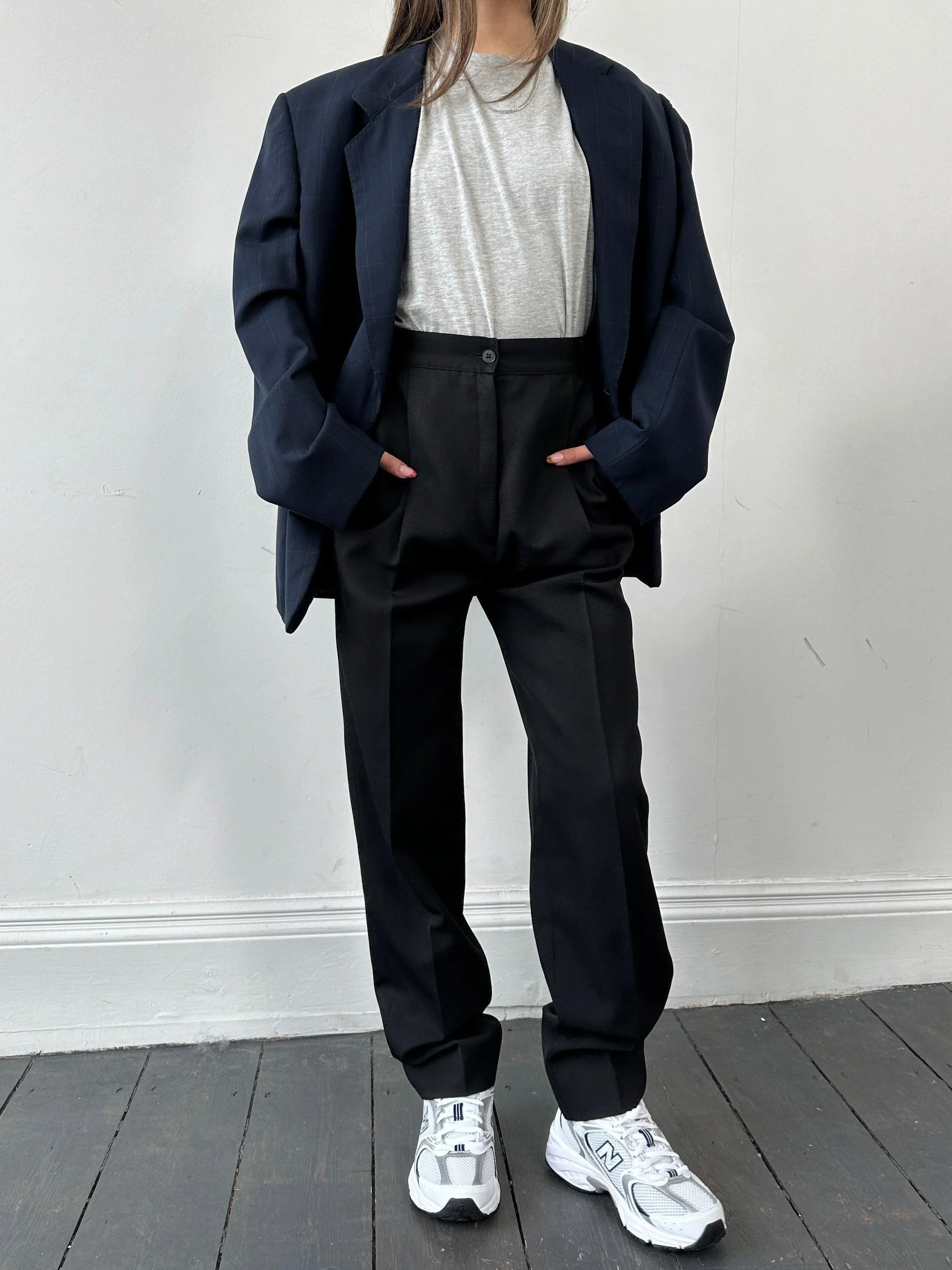 Luisa Spagnoli Wool Tapered Leg Tailored Trousers - W26