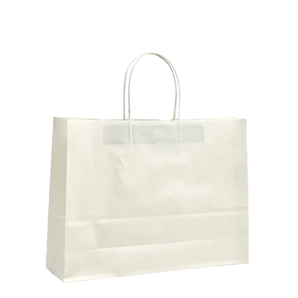 Medium Boutique White Twisted Handle Paper Bag