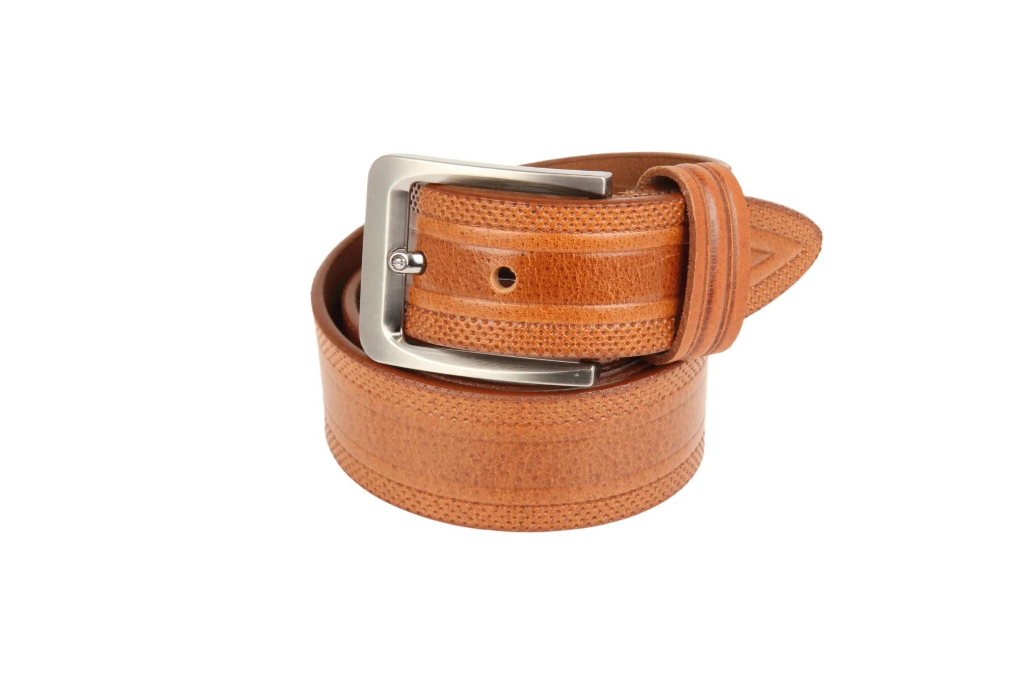Mens Premium Casual leather Belt 54763 (Tan)