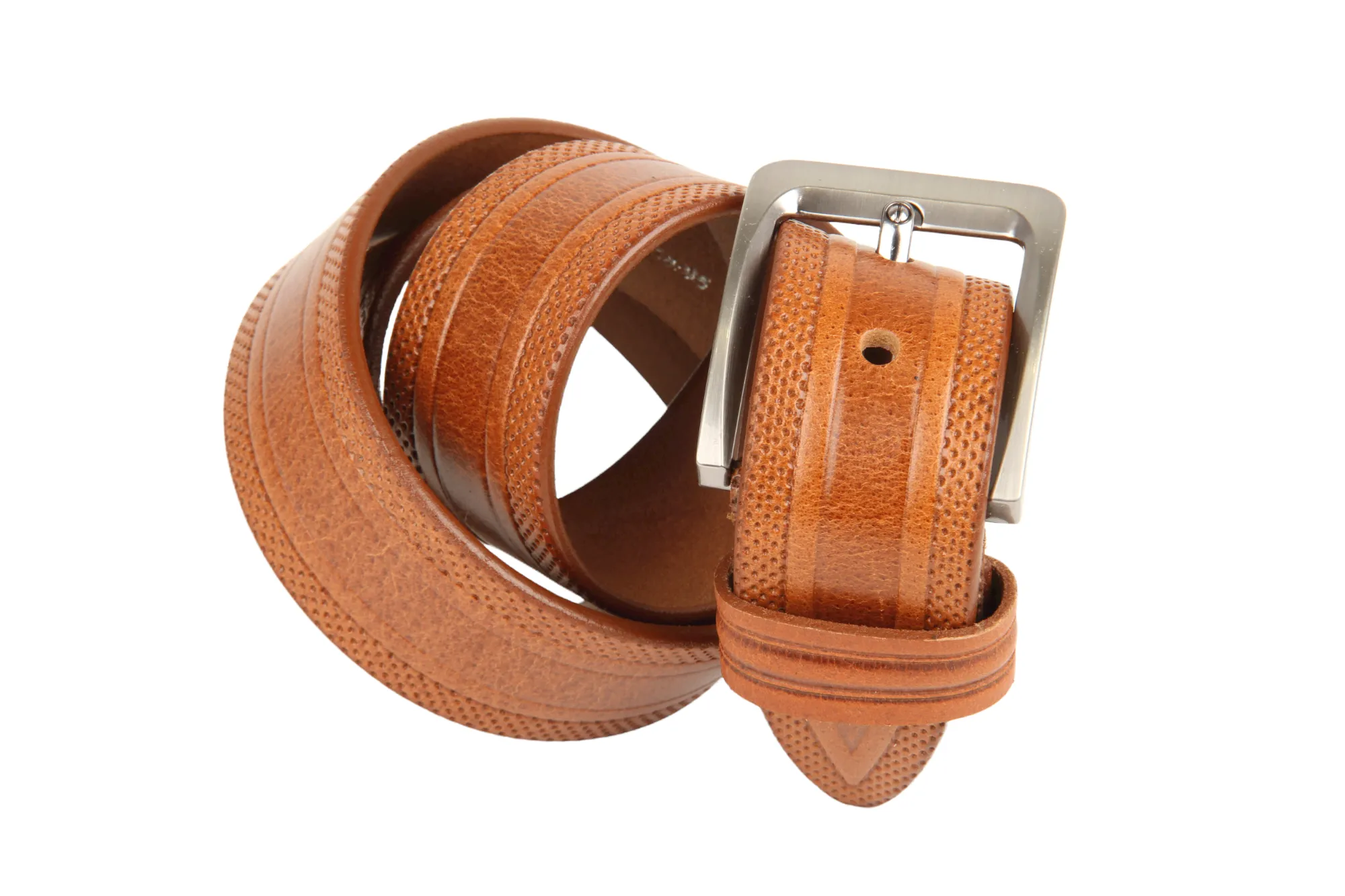 Mens Premium Casual leather Belt 54763 (Tan)