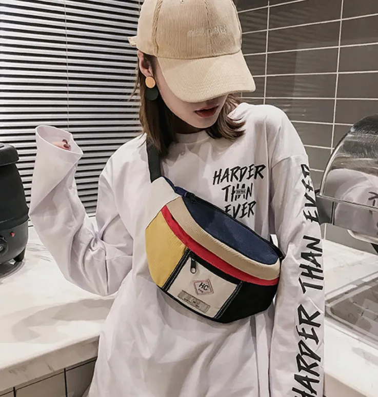 Men's/Women's Casual Canvas Waist Bag