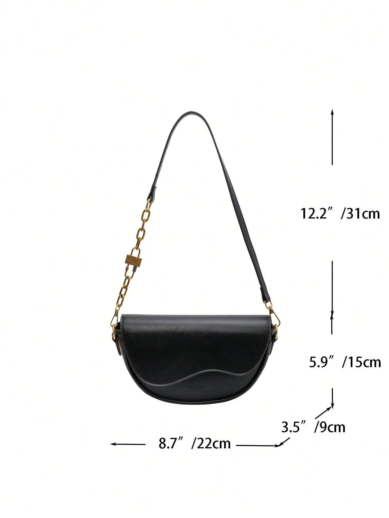 Metal Decor Flap Saddle Bag