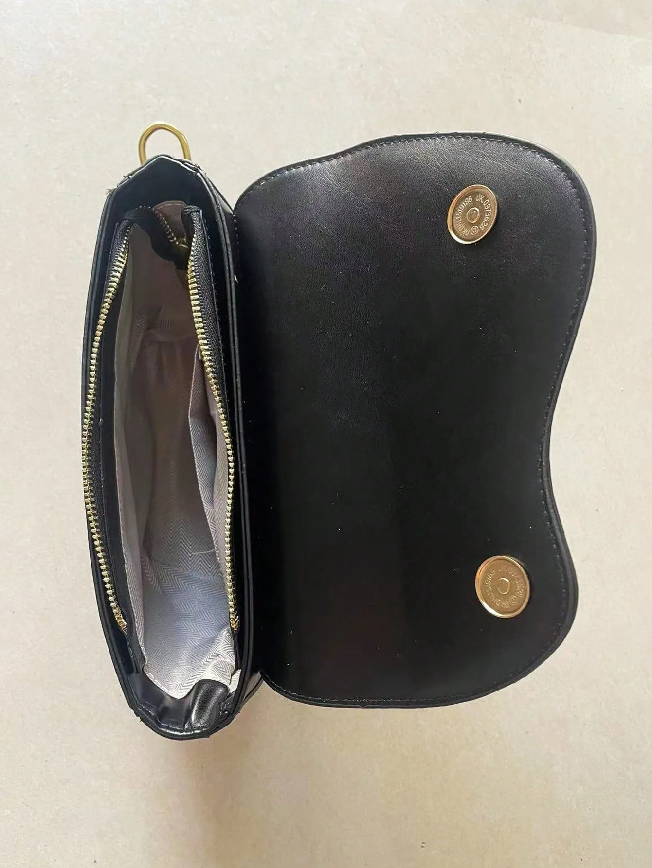 Metal Decor Flap Saddle Bag