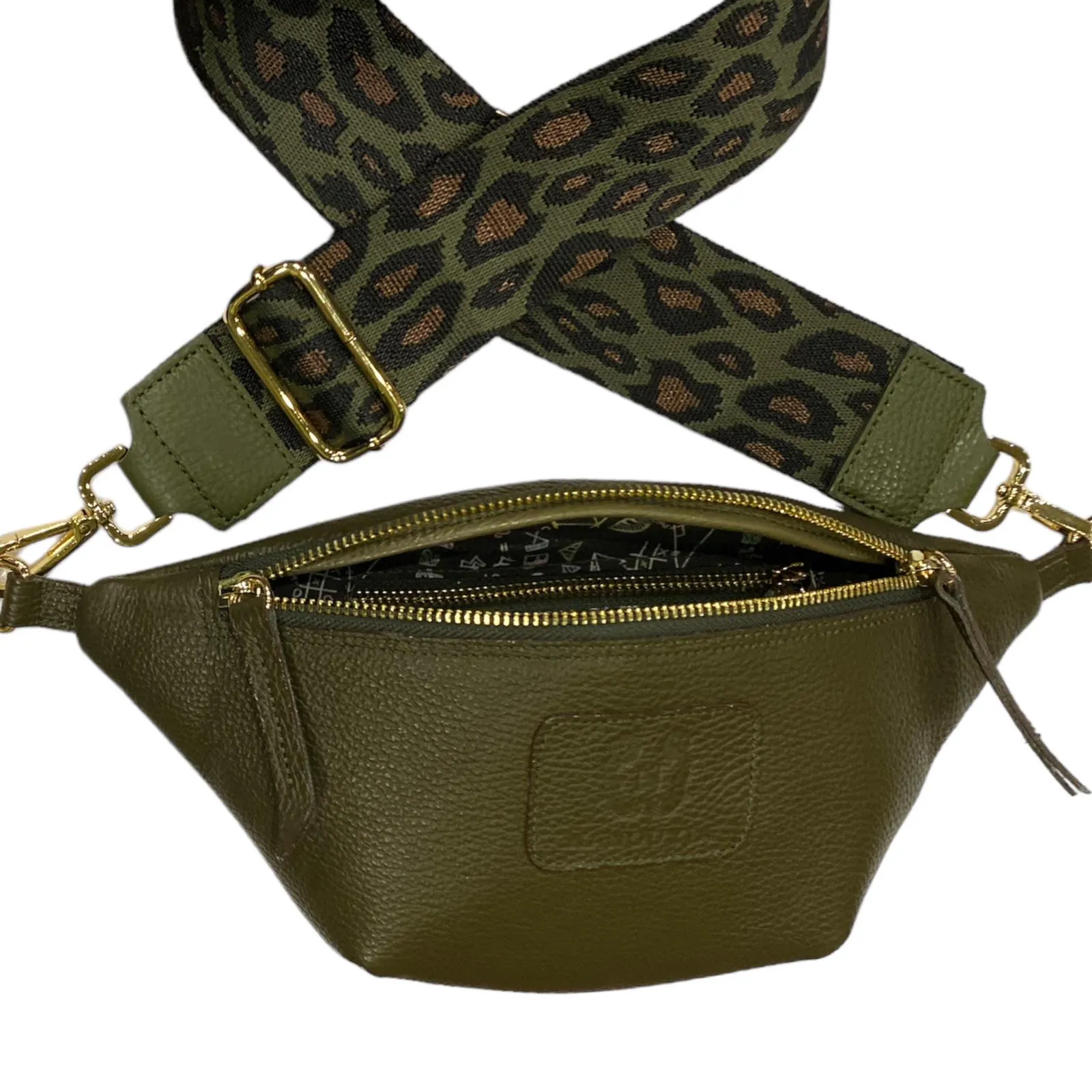 MINI.OLIVE MINIMAL LEATHER BELT BAG