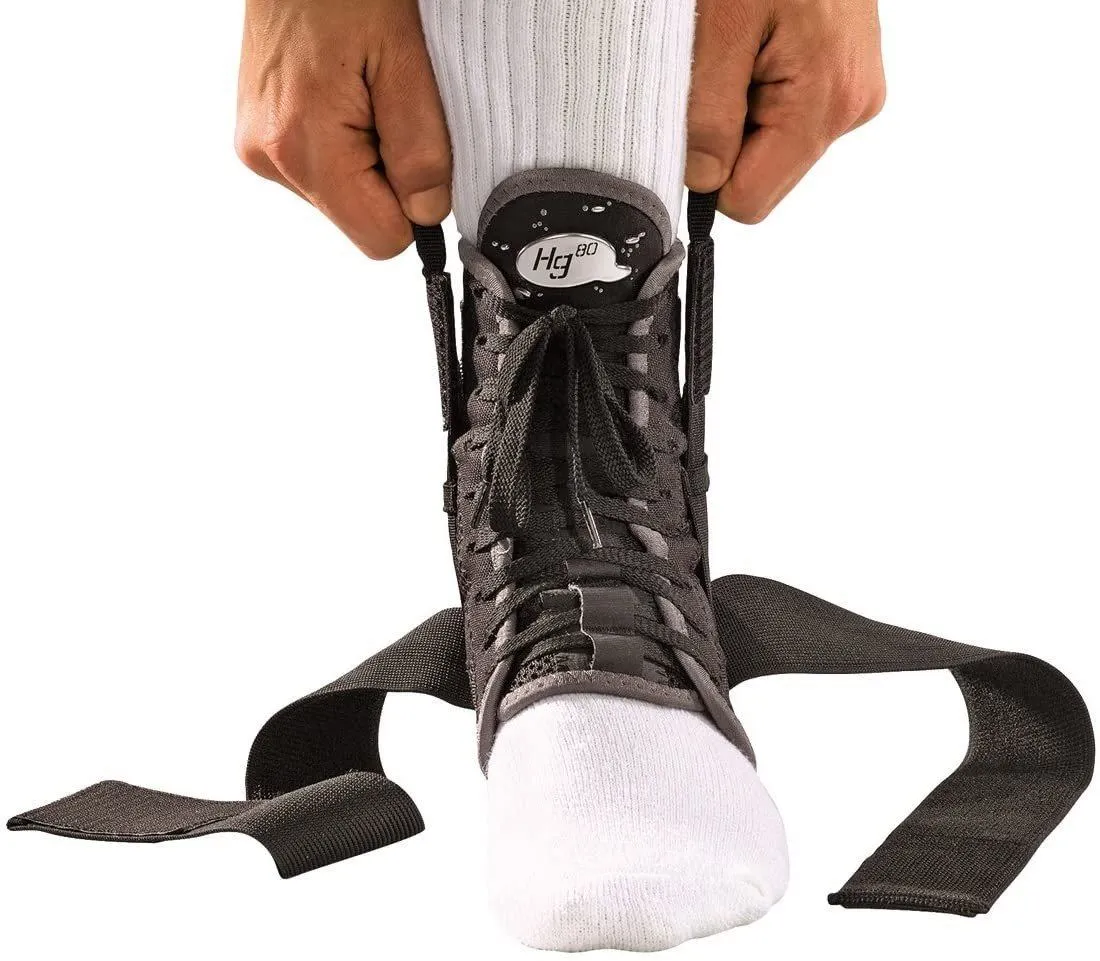 Mueller Hg80 Ankle Brace with Straps- Black