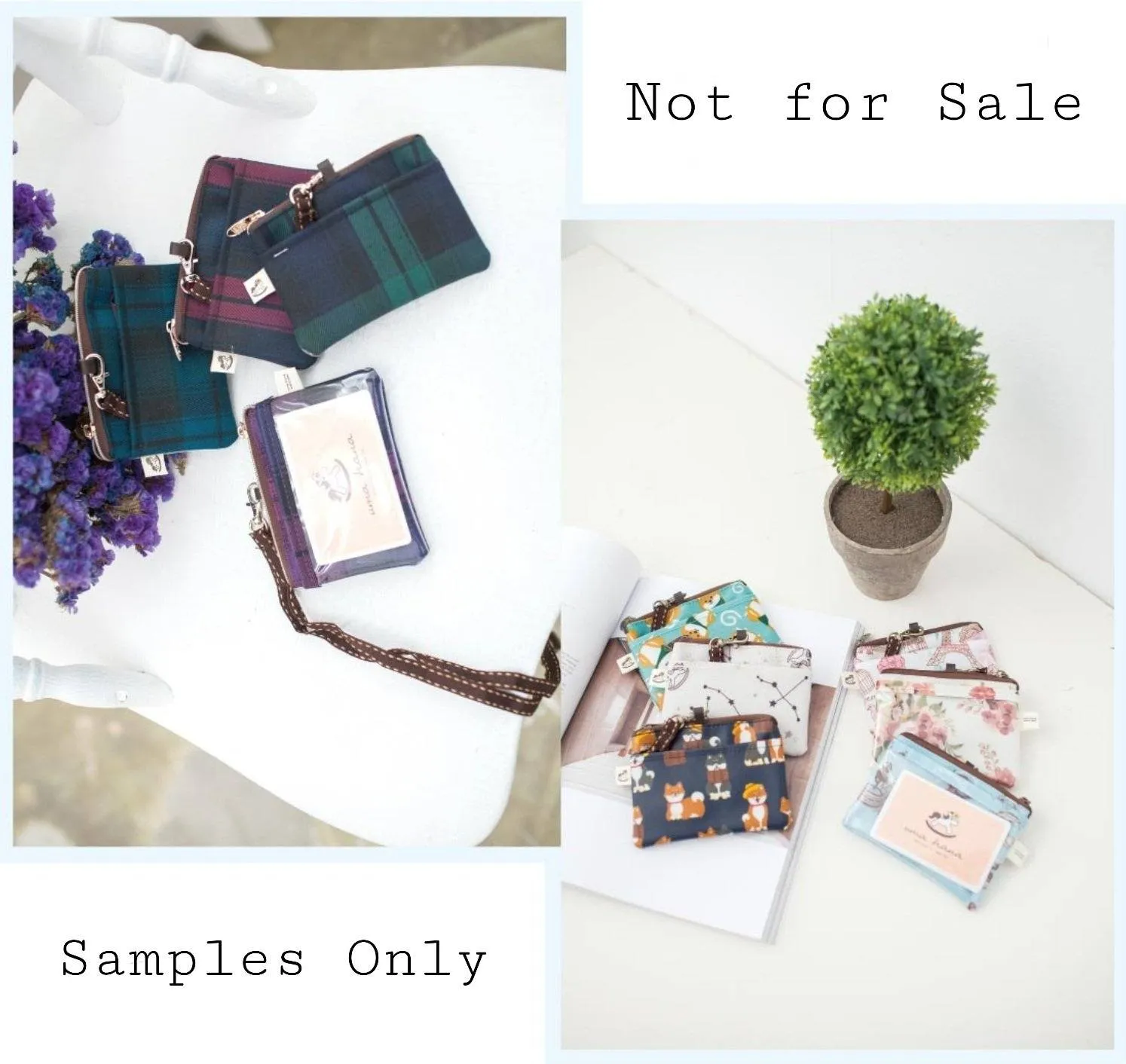 Navy Blue Lemon Grove Card & Coin Purse