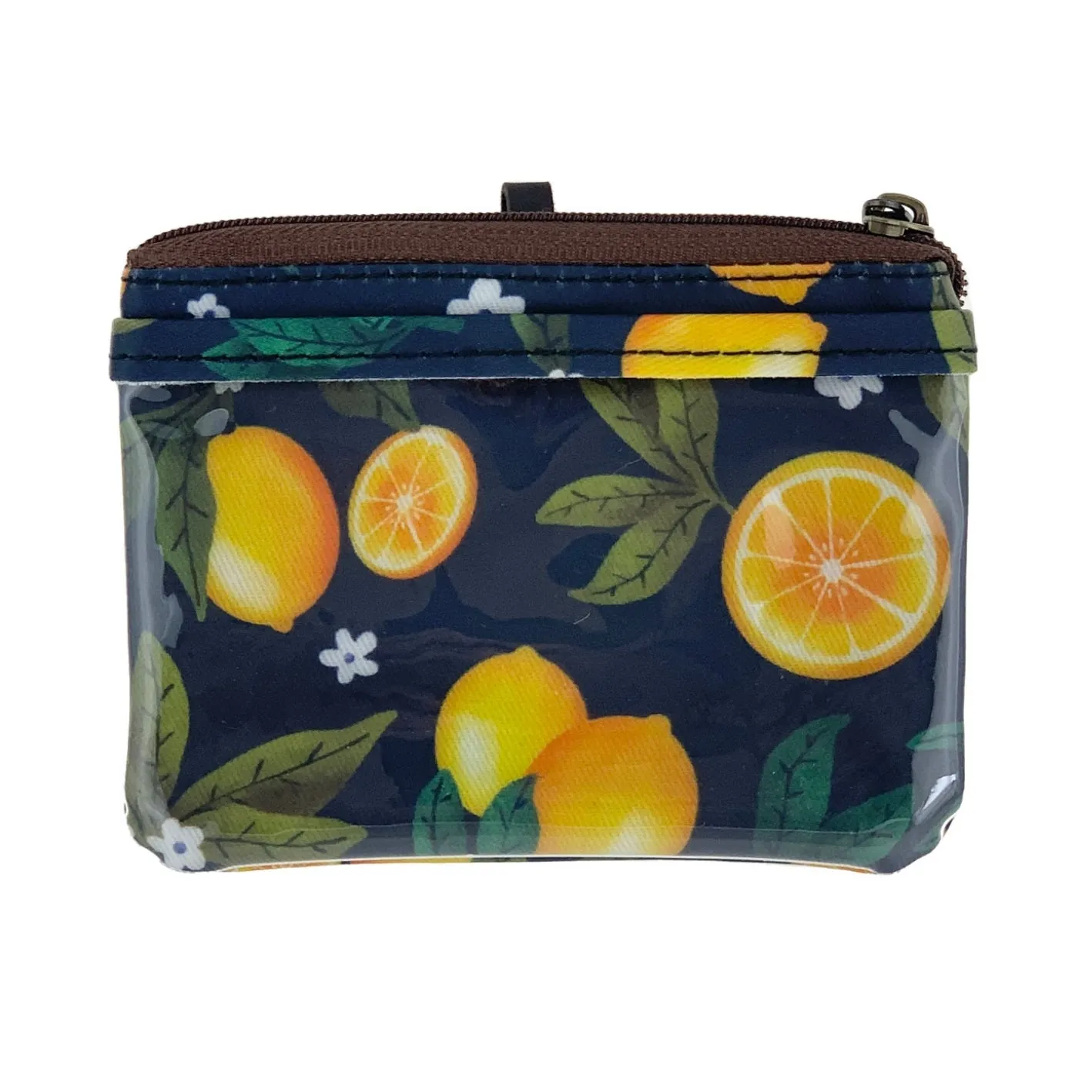 Navy Blue Lemon Grove Card & Coin Purse