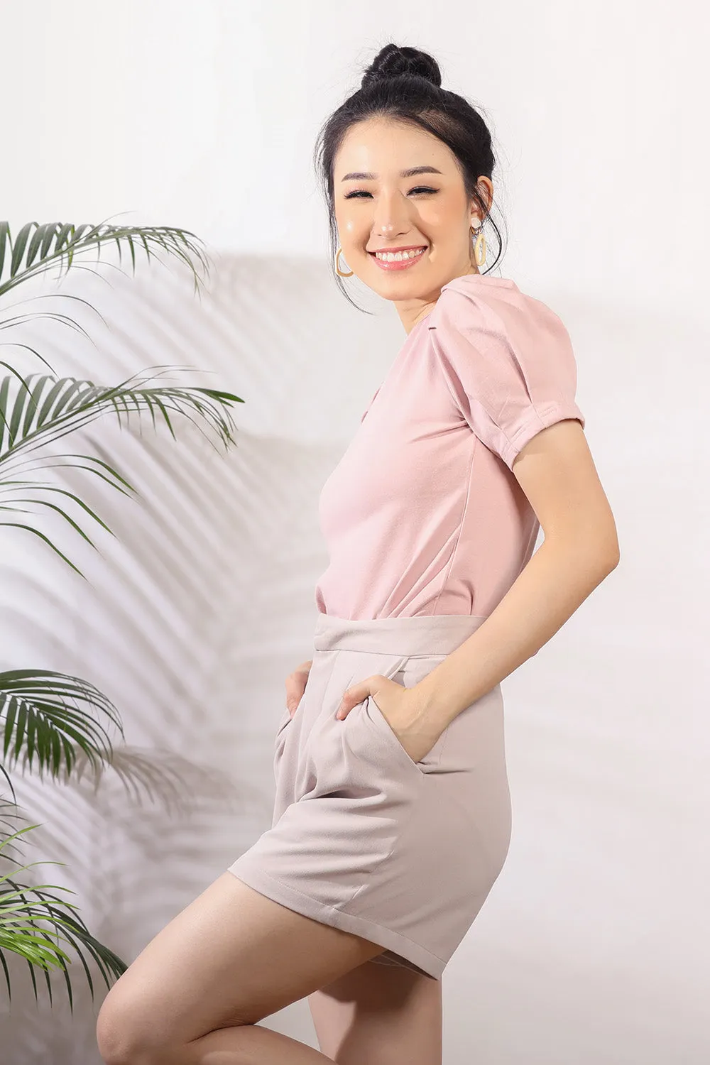 Odette Top in Dust Pink