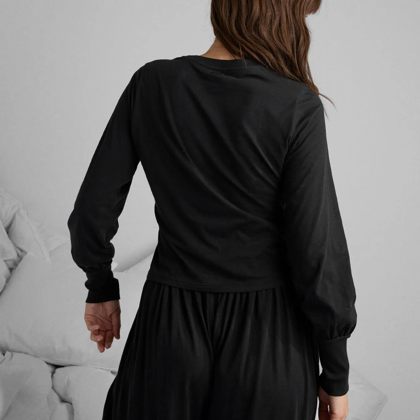 Organic Pima Crew Neck Long Sleeve
