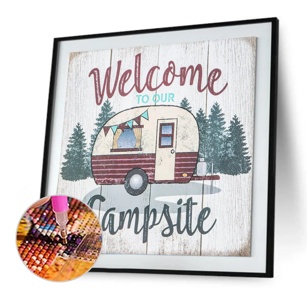Outdoor Camping - Full Round Drill Diamond Painting 30*30CM