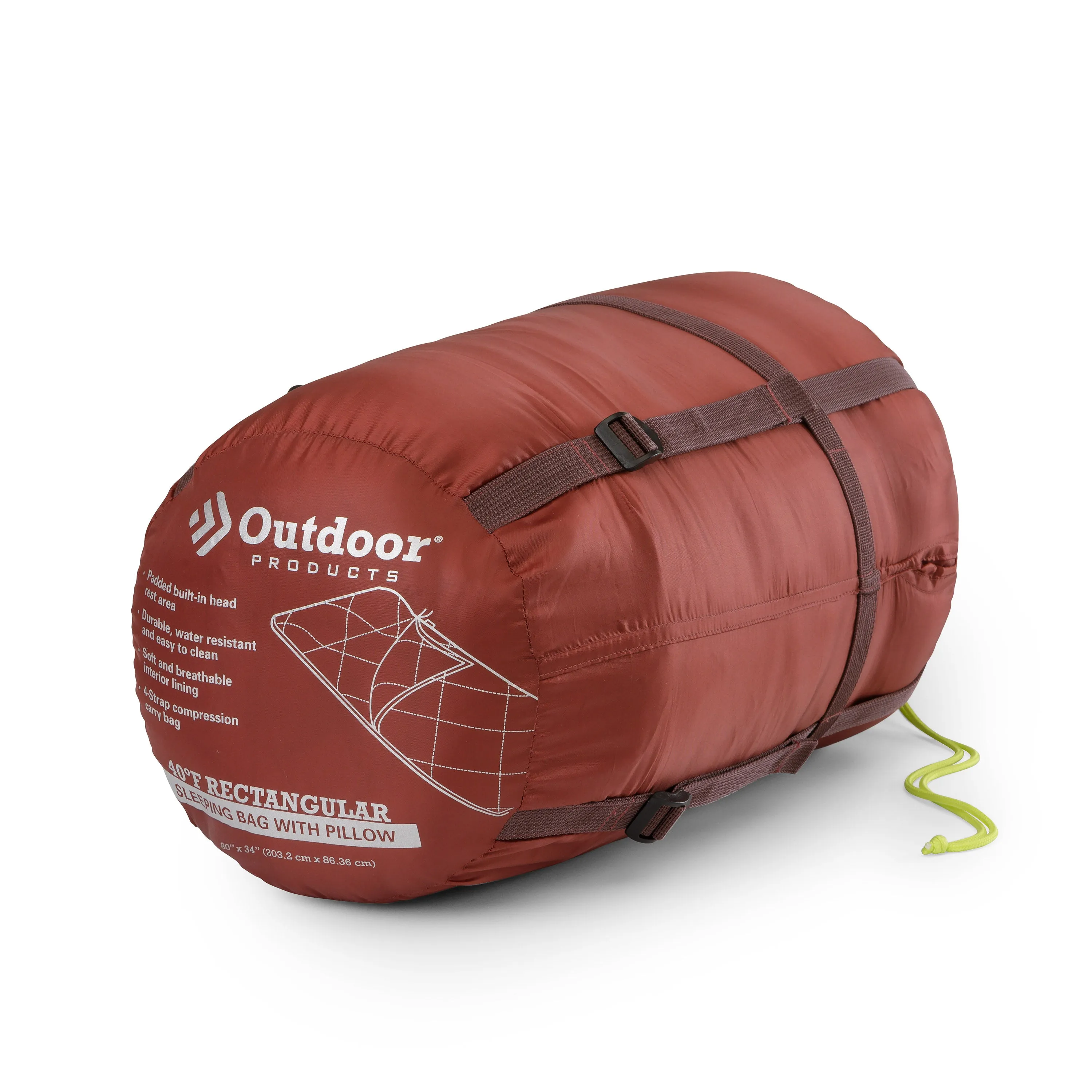 Outdoor Products Sleeping Bag with Pillow - XL - 40°F