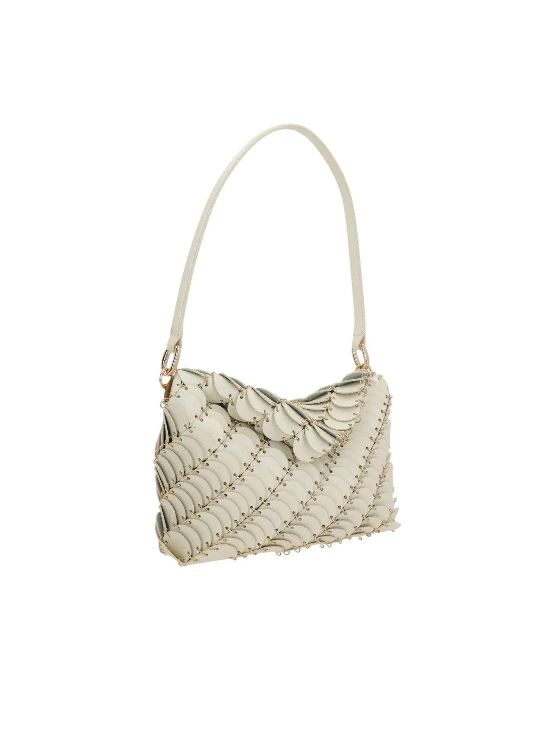 Paco Leather Disc Shoulder Bag