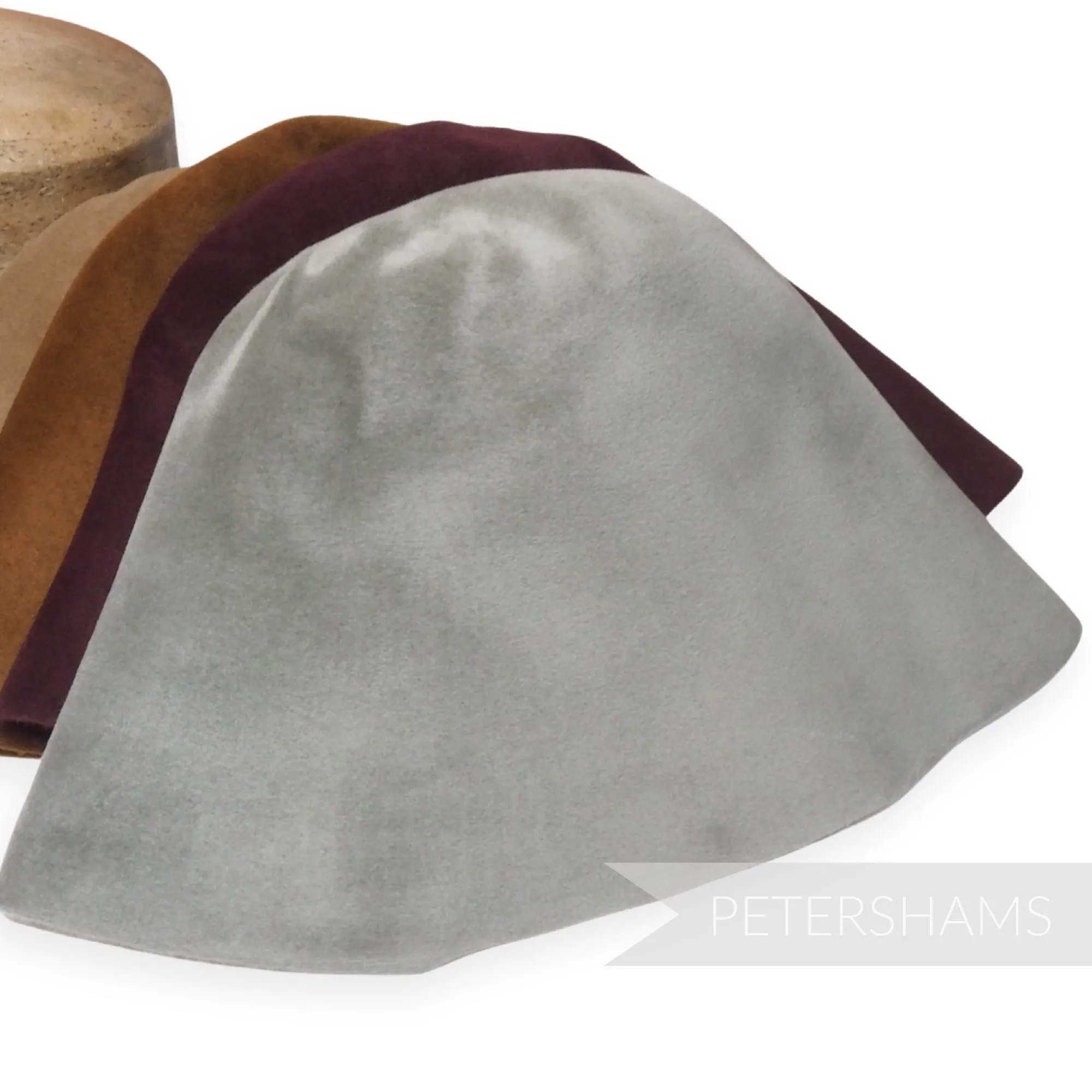 Peachbloom Velour Fur Felt Cone Hood Hat Body