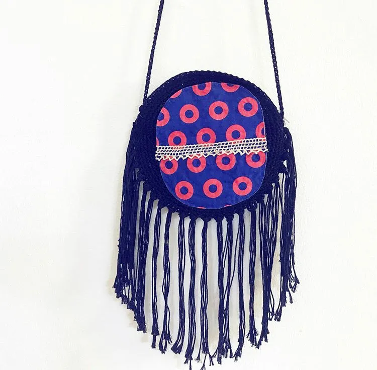 Phish Crochet Fringe Donut Vintage Lace Purse