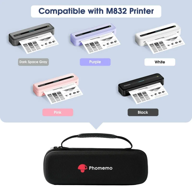 Phomemo M832 Portable Printer Black Storage Bag