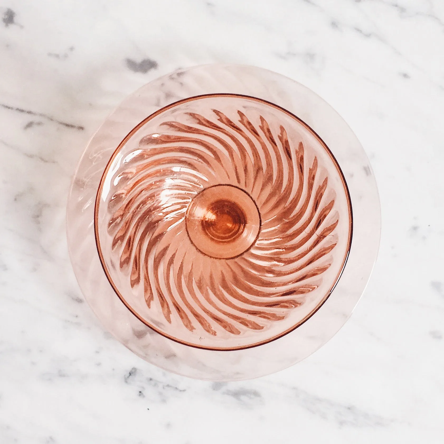 Pink Intoxication Antique Glass Footed Sherbert